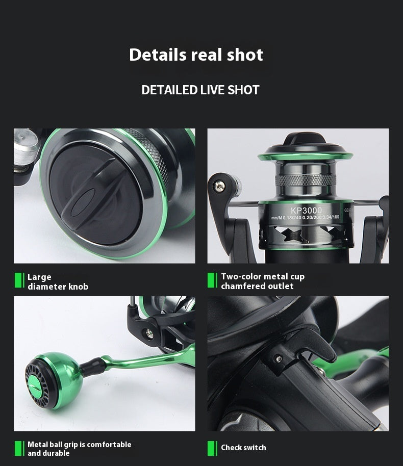 Full Metal Line Cup Lure Spinning Reel Wholesale Fishing Reel Long Casting Sea Rod Reel Sea Fishing Reel Snakehead Fishing Reel KP