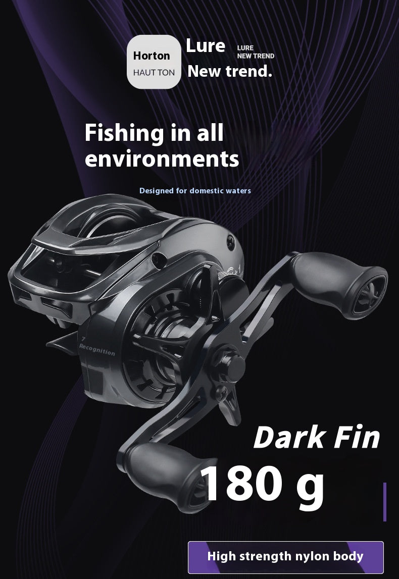 Anti-Explosion Line Long Casting Baitcasting Reel 7.2:1 Gear Ratio with Drag Alarm Fishing Reel Short Shaft Line Cup Fishing Reel