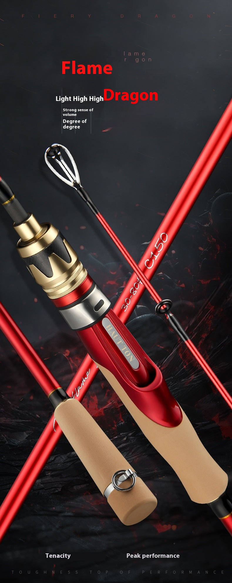 Offshore Boat Fishing Rod Long Casting Jigging Rod Carbon Fiber Sea Fishing Rod Fiberglass Fishing Rod One and a Half Sea Rod Squid Rod