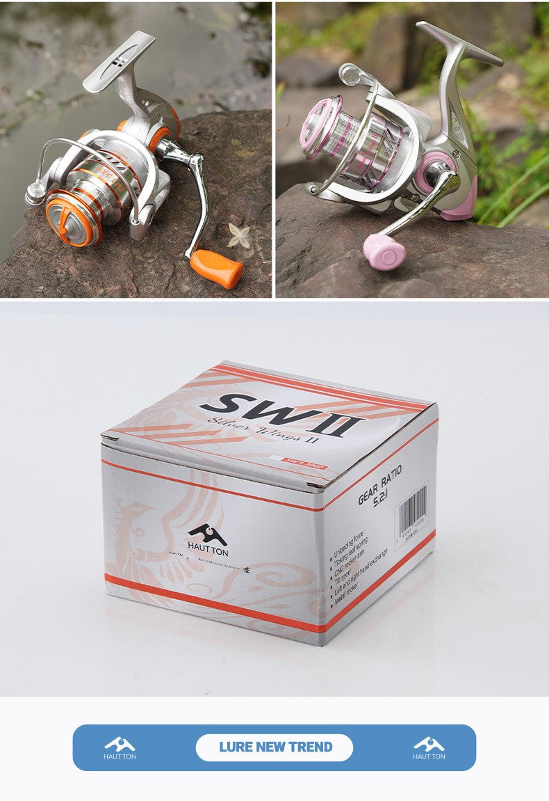 Screw-in Micro Lure Spinning Reel Gapless 2+1 Long Casting Fishing Reel Fishing Line Reel Micro Reel Sea Rod Reel