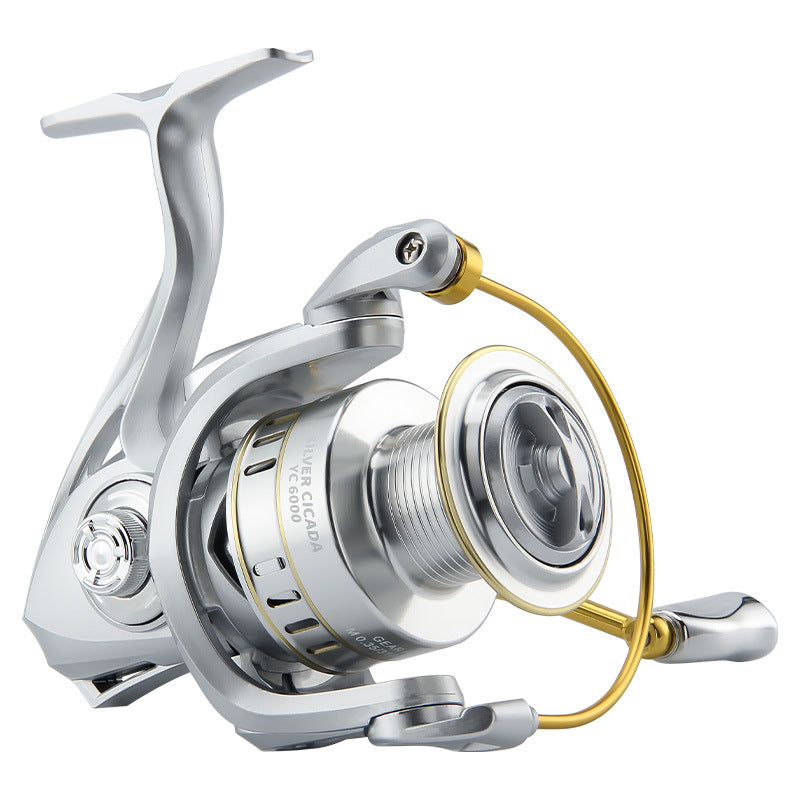 3+1 Gapless Lure Spinning Reel Metal Line Cup Long Casting Fishing Reel Universal Reel Fishing Reel Sea Rod Reel YC