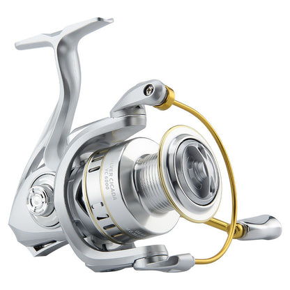 3+1 Gapless Lure Spinning Reel Metal Line Cup Long Casting Fishing Reel Universal Reel Fishing Reel Sea Rod Reel YC
