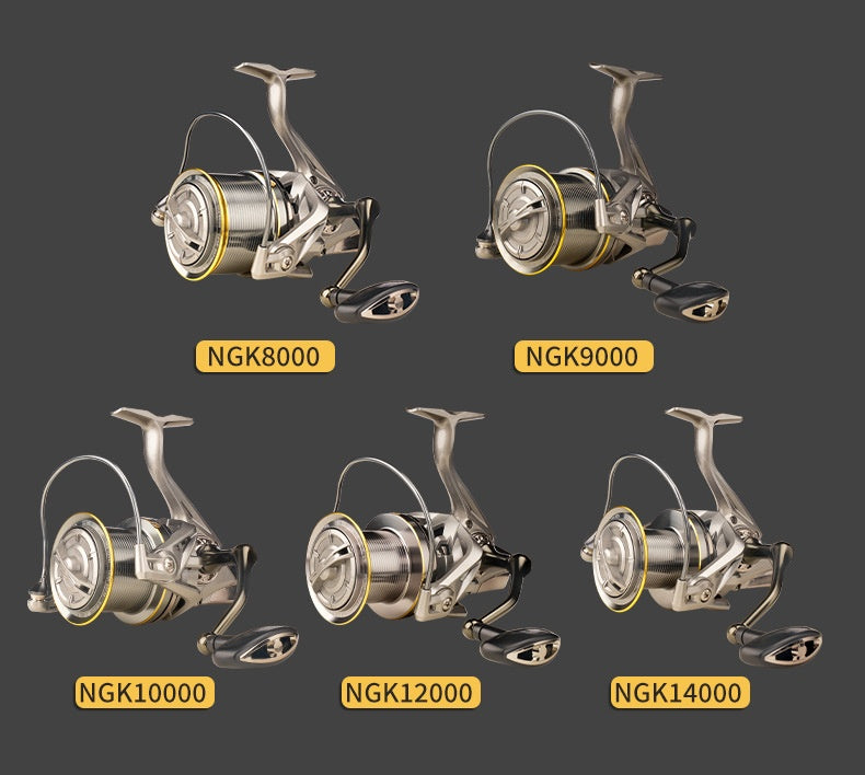 Long Casting Spinning Reel Micro Reel Full Metal Spool Slant Mouth Anchor Fishing Reel Big Fish Giant Fish Fishing Reel Casting Rod Sea Fishing Reel