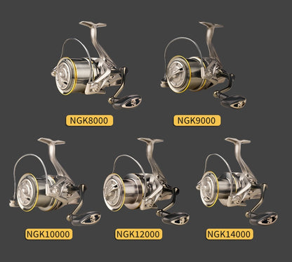 Long Casting Spinning Reel Micro Reel Full Metal Spool Slant Mouth Anchor Fishing Reel Big Fish Giant Fish Fishing Reel Casting Rod Sea Fishing Reel