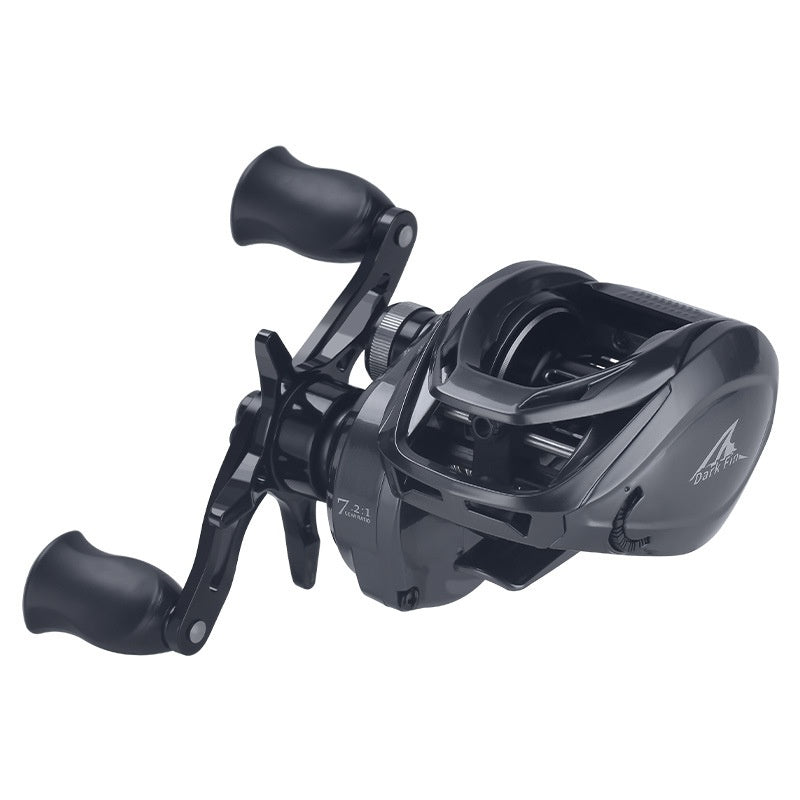 Anti-Explosion Line Long Casting Baitcasting Reel 7.2:1 Gear Ratio with Drag Alarm Fishing Reel Short Shaft Line Cup Fishing Reel