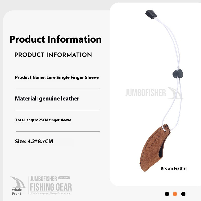 Spinning Wheel Casting Anti-Cut Finger Gloves Genuine Leather Anti-Cut Wear-Resistant Thickened Finger Gloves Wholesale Lure Fishing Gear