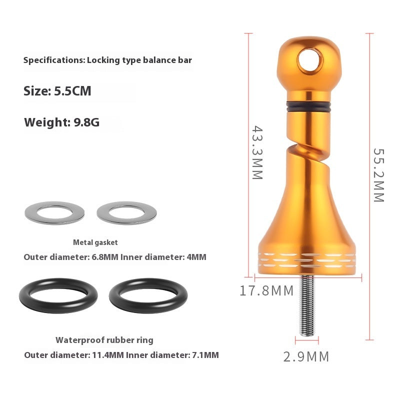 Spinning Wheel Metal Balance Rod Fishing Wheel Anti-Collision Rod Modified Fishing Wheel Rocker Arm Nut Accessories Can Hang Bait