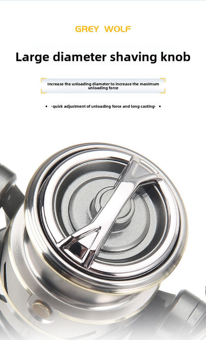 Micro Lure Spinning Reel Wholesale Fishing Reel Floating Reel Lure Reel Metal Line Cup Long Casting Reel Gray Wolf