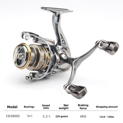 Mini Golf Lure Spinning Reel Stella Double Arm Fishing Reel Long Casting Micro Fishing Reel SW