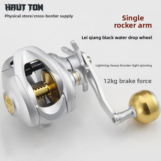 Black Water Drop Reel Thunder Strong Long Casting Fishing Reel Boat Fishing Reel Big Fish Reel Deep Line Cup Lure Reel Sea Fishing Reel