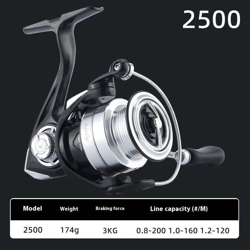 Night Blade Spinning Reel Lure Casting Reel Carbon Fiber Saltwater Resistant Fishing Reel 5+1 Stainless Steel Bearing Micro Reel