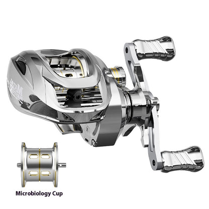 Metal Plated Fishing Reel Carbon Lure Baitcasting Reel Short Shaft Line Cup Fishing Reel 7.1:1 Micro Fishing Reel Wholesale
