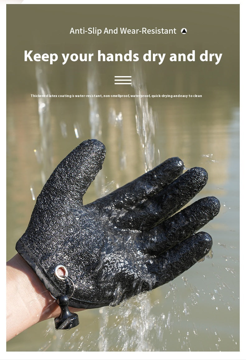 Lure Anti-Slip Fishing Gloves Multi-Functional Fishing Latex Gloves Anti-Puncture Waterproof Sea Fishing Gloves