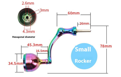 Wholesale Spinning Wheel Metal Crank Arm Metal Spherical Modified Crank Fishing Wheel Single Double Crank Accessories Grip Ball