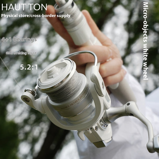 Micro Lure Spinning Reel New Small White Reel Metal Long Casting Fishing Reel Sea Rod Reel ET