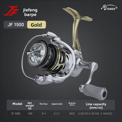 Jifeng Spinning Reel Wholesale 25 New Models Lure Carbon Fishing Reel Only 166g Micro Fishing Reel 5+1 Bearings