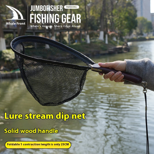 Micro Lure Foldable Landing Net Portable Stream Landing Net Fly Fishing Mini Small Fishing Net Pocket Retractable Only 23cm