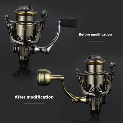 Wholesale Spinning Wheel Metal Crank Arm Metal Spherical Modified Crank Fishing Wheel Single Double Crank Accessories Grip Ball