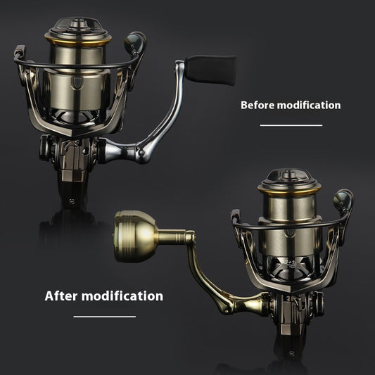 Wholesale Spinning Wheel Metal Crank Arm Metal Spherical Modified Crank Fishing Wheel Single Double Crank Accessories Grip Ball