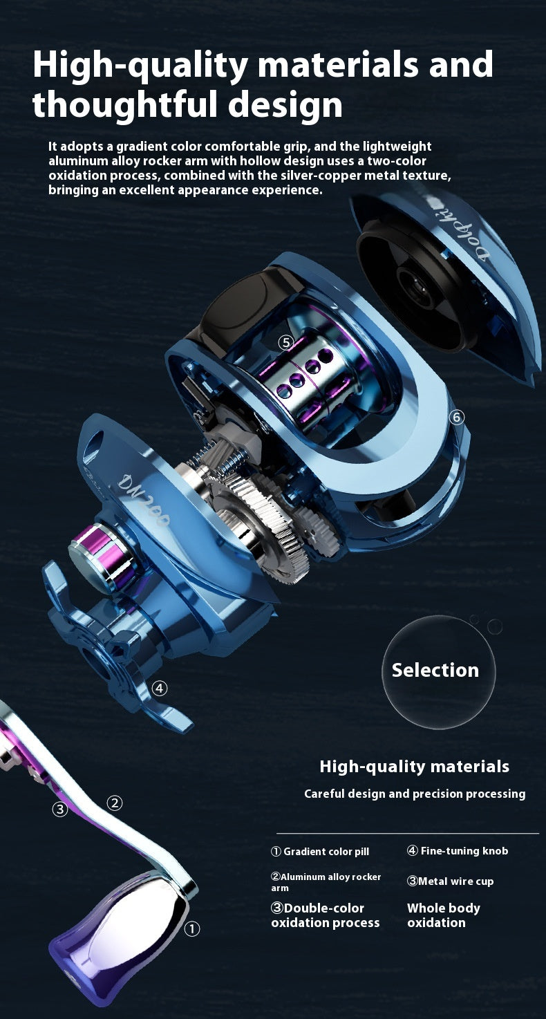 Triple Brake Anti-Explosion Line Water Drop Reel Lure Casting Reel 5+1 Micro Fishing Reel Cross-Border Fishing Reel DN