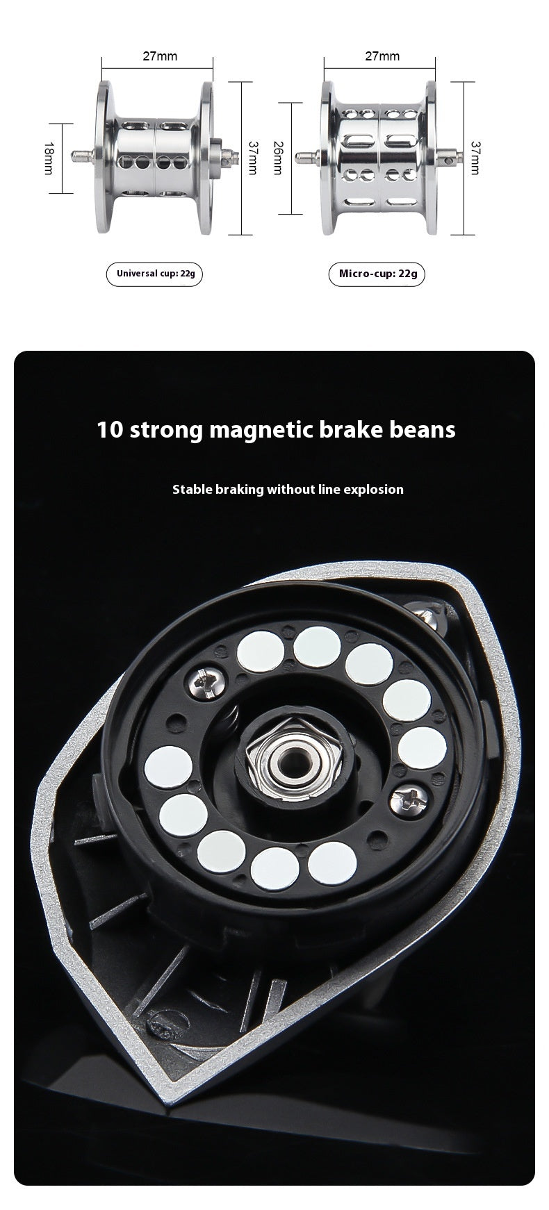 Anti-Explosion Line Sub Water Drop Wheel 7.2:1 High Speed Ratio Black Thunder Strong Fishing Wheel Long Casting Sea Rod Wheel Fish Wheel SW