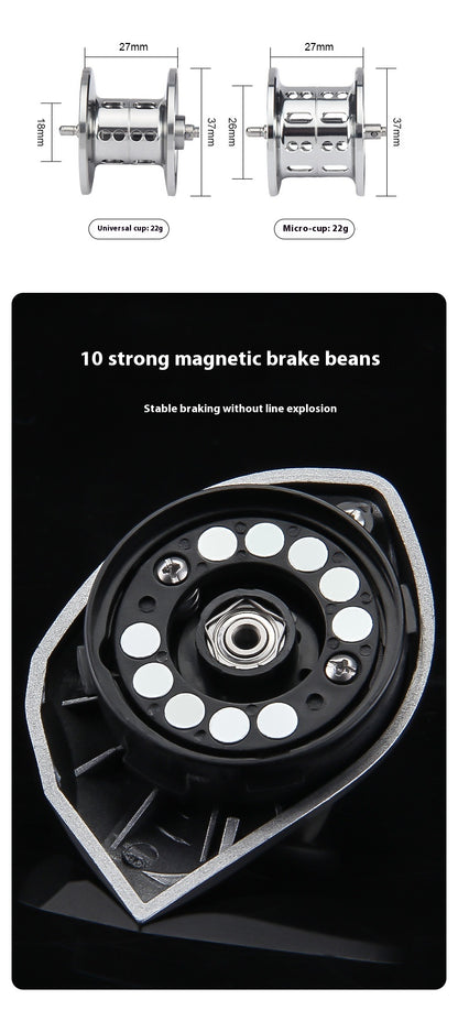 Anti-Explosion Line Sub Water Drop Wheel 7.2:1 High Speed Ratio Black Thunder Strong Fishing Wheel Long Casting Sea Rod Wheel Fish Wheel SW