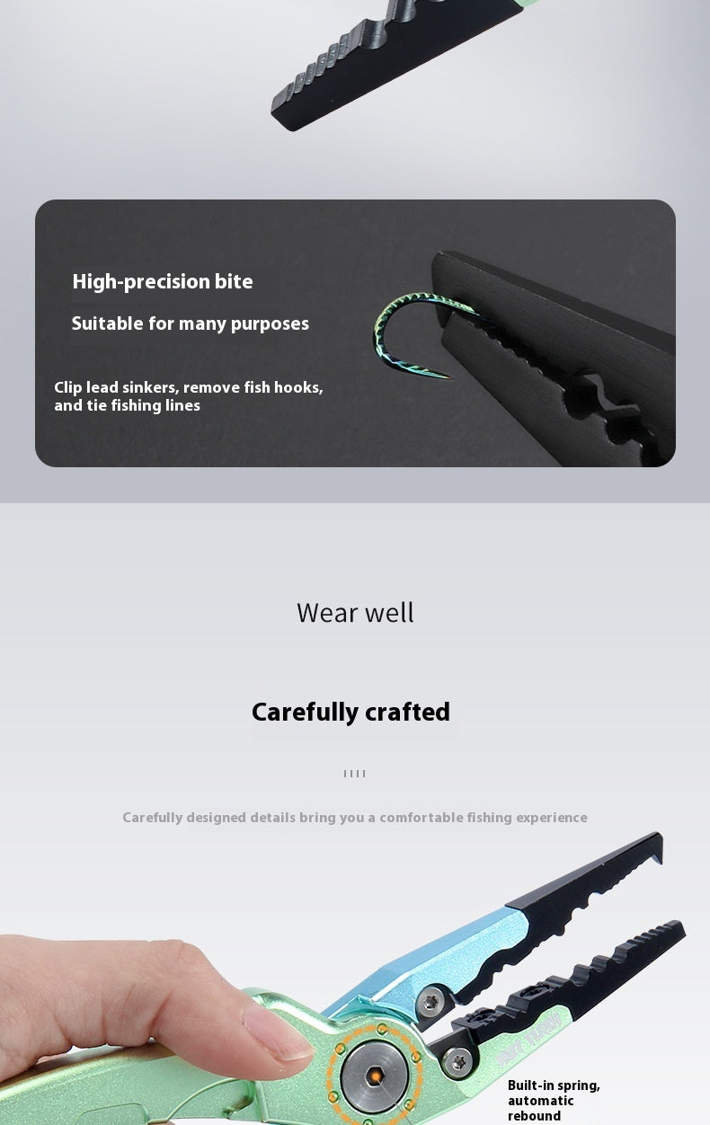 Lure Multi-Function Fish Control Device Lure Pliers Set Wholesale Portable Night Fishing Open Loop Line Cutter with Safety Rope