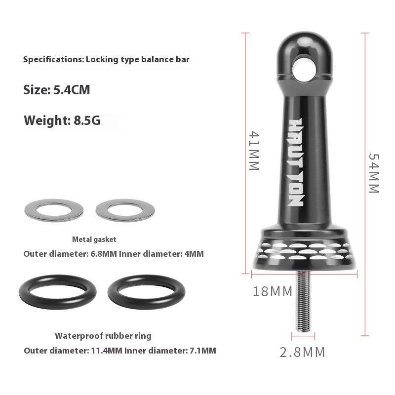 Spinning Wheel Metal Balance Rod Fishing Wheel Anti-Collision Rod Modified Fishing Wheel Rocker Arm Nut Accessories Can Hang Bait
