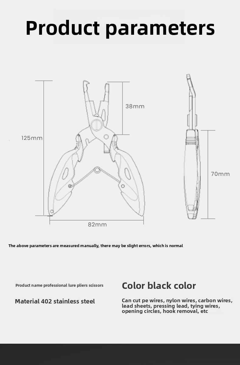 Multifunctional Fish Control Device Micro Lure Pliers Set Fishing Fish Lifting Device Beginner Fish Gripper Can Cut PE Line
