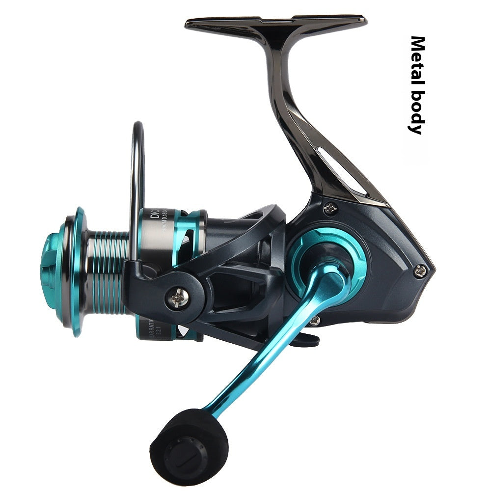 Spinning Wheel Wholesale Full Metal Blackened Fishing Wheel Lure Wheel Micro Fishing Wheel Sea Rod Wheel Big Fish Wheel DK