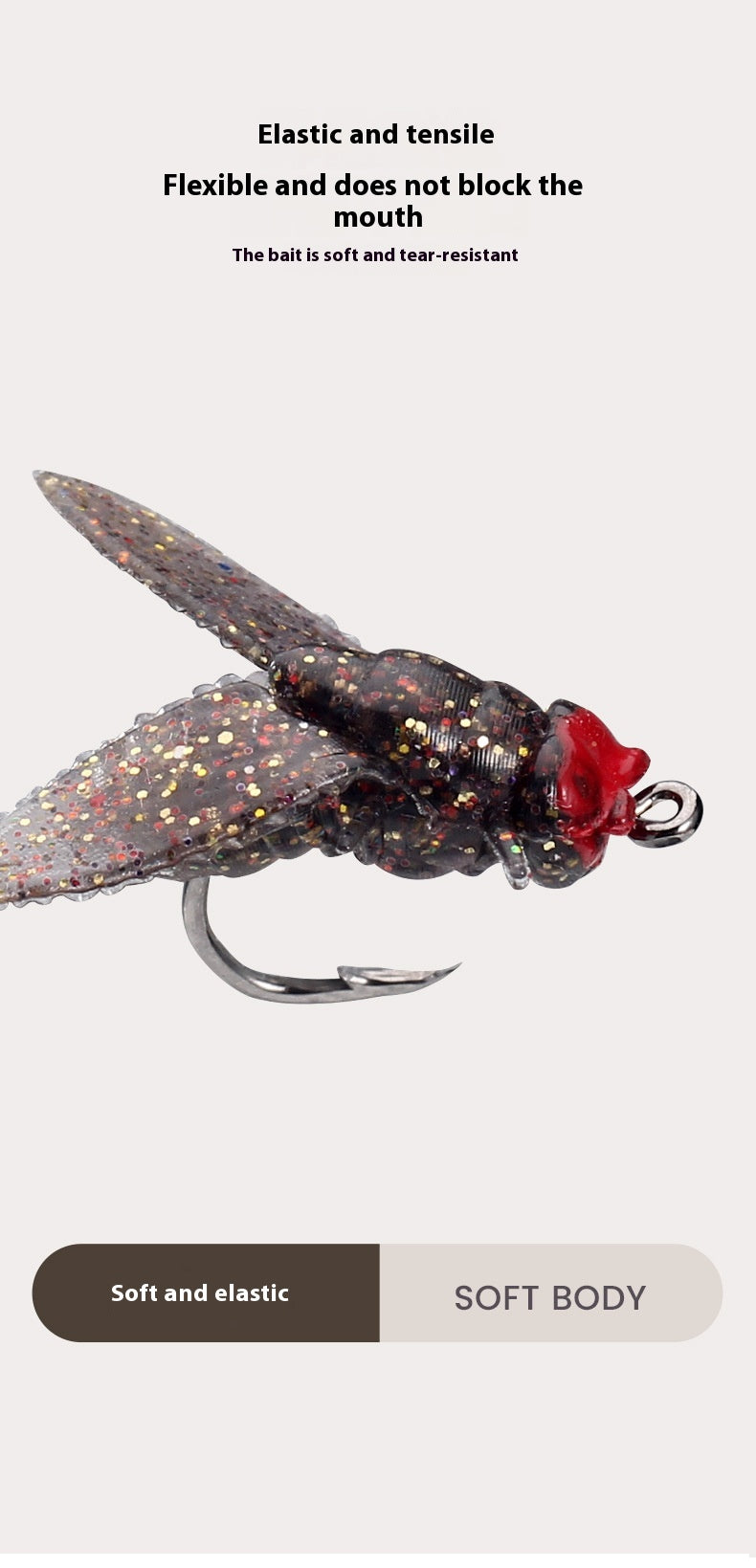Lure Fly Hook Soft Bait Bionic Insect Fake Bait Fly Hook with Fish Attractant for Stream Fishing for Mouthfish and Whitefish