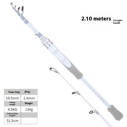Wholesale Small White Rod Micro Lure Rod 1.68m UL Mouth Rod M Adjustable Long Casting Universal Rod Carbon Fiber Fishing Rod