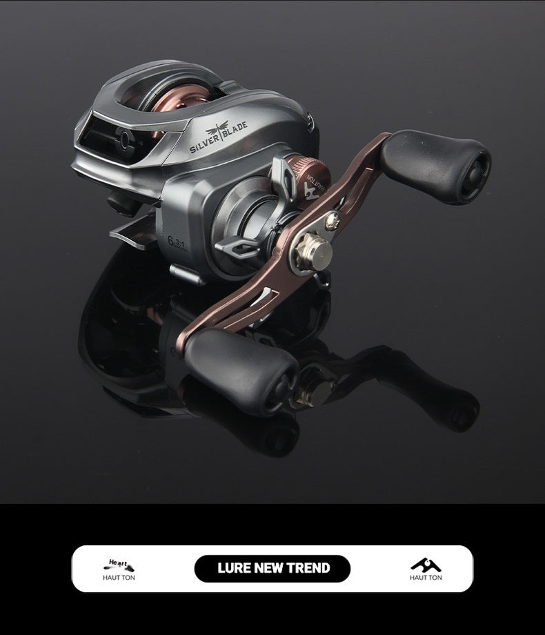 Micro Lure Baitcasting Reel Wholesale 6.3:1 Gear Ratio with Drag Alarm Long Casting Fishing Reel 5+1 Fishing Line Reel