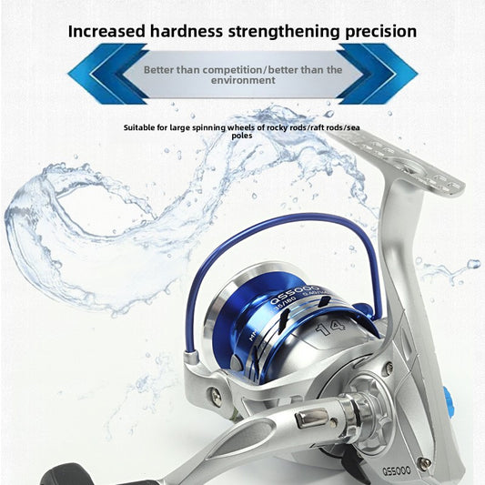 Lure Spinning Reel 5.2:1 Gear Ratio Fishing Reel Sea Rod Reel Sea Fishing Reel Rock Fishing Reel QS Fishing Reel