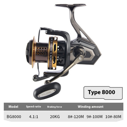 Spinning Reel Long Casting Sea Rod Reel Casting Reel Fishing Reel 12000 Fish Reel Sea Rod Reel Fishing Line Reel Anchor Reel Fishing Gear
