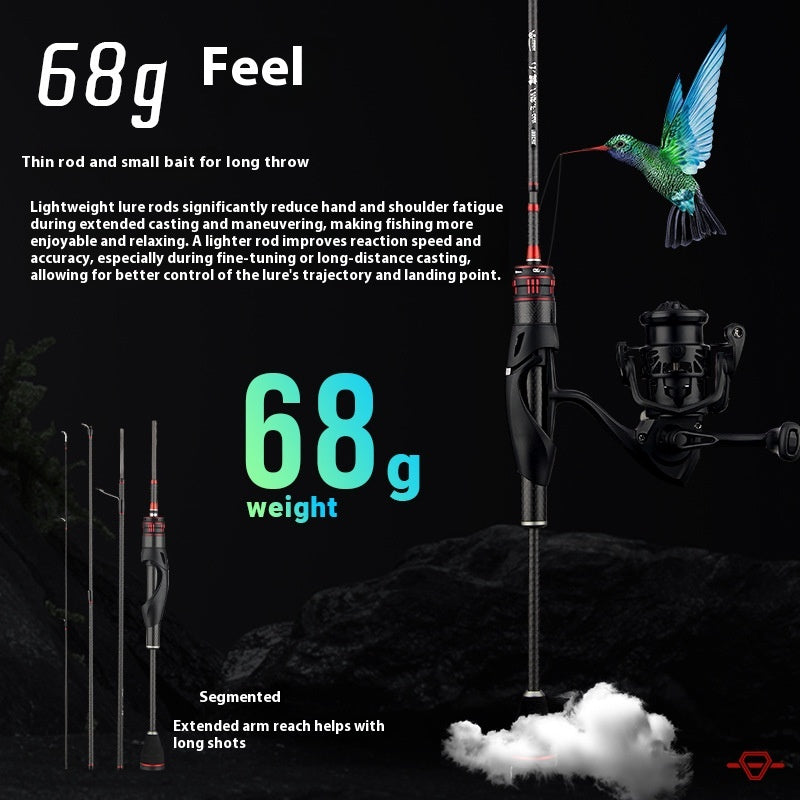 Full Set Fuji O-Ring Four-Section Micro Rod UL Ultra-Soft Multi-Section Lure Rod Teben Xiaosi Four-Mouth Rod 68g