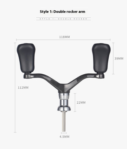 Carbon Spinning Wheel Single Handle Only 32g Four-Corner Double Handle 1000-4000 Model Universal Hexagonal Handle
