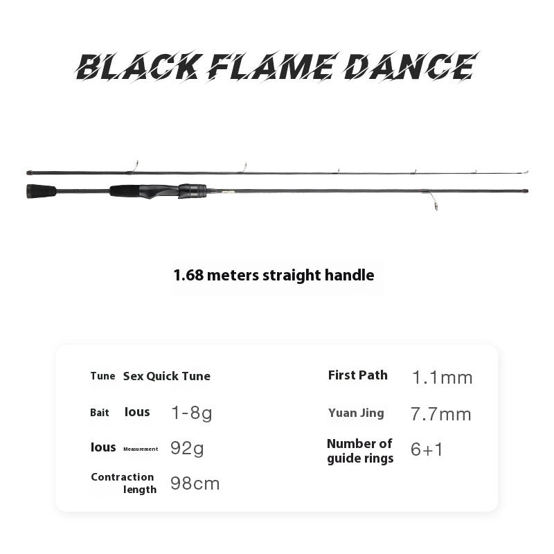 M Tuning Lure Rod Wholesale MH Hardness Lei Qiang Rod Black Rod UL Micro Object Horse Mouth Fishing Rod Long Casting Fishing Rod