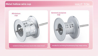 Macaron Pink Water Drop Reel Wholesale Long Casting Fishing Reel Temu with Drag Alarm Micro Fishing Reel 6.3:1