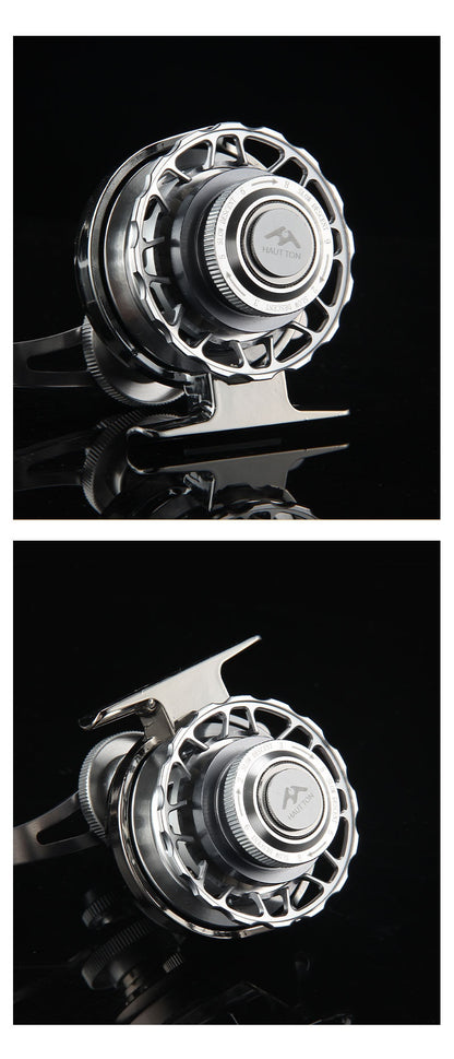 Micro Lead Raft Wheel Front Casting Wheel Bridge Raft Boat Raft Wheel Ice Fishing Wheel One-Key Magnetic Brake Slow-Descent Raft Fishing Wheel
