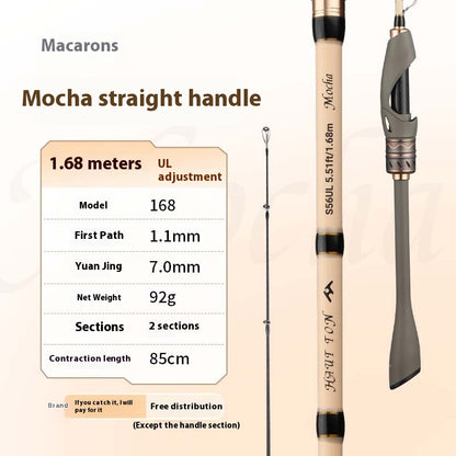 1.68m UL Micro Lure Rod 2.1m Universal Long Casting Fishing Rod Carbon EVA Handle Fishing Rod Black Rod