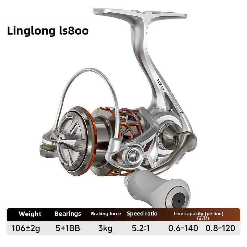 Linglong Spinning Reel Youth Edition Wholesale 2025 New Model Micro Lure Fishing Reel Only 109g Fishing Reel 5+1