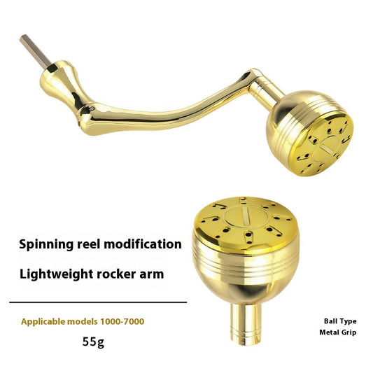 Wholesale Spinning Wheel Metal Crank Arm Metal Spherical Modified Crank Fishing Wheel Single Double Crank Accessories Grip Ball