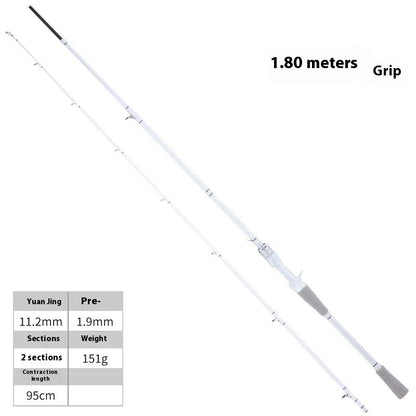 Wholesale Small White Rod Micro Lure Rod 1.68m UL Mouth Rod M Adjustable Long Casting Universal Rod Carbon Fiber Fishing Rod