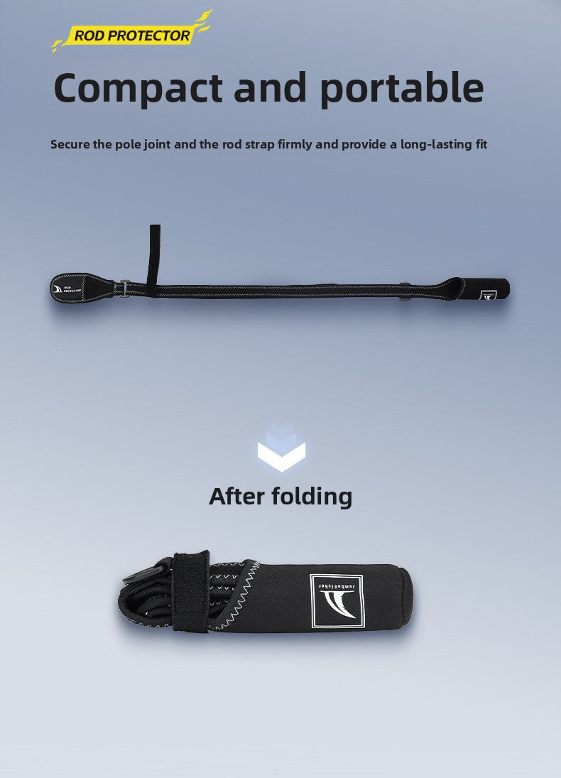 Lure Rod Bag Universal Rod Holder Bag Adjustable Length Width with Velcro Spinning Wheel Bag