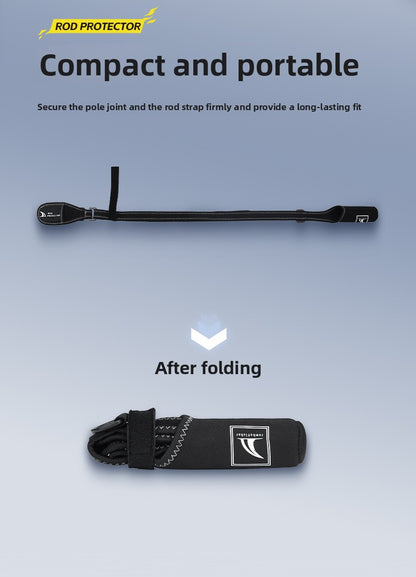 Lure Rod Bag Universal Rod Holder Bag Adjustable Length Width with Velcro Spinning Wheel Bag