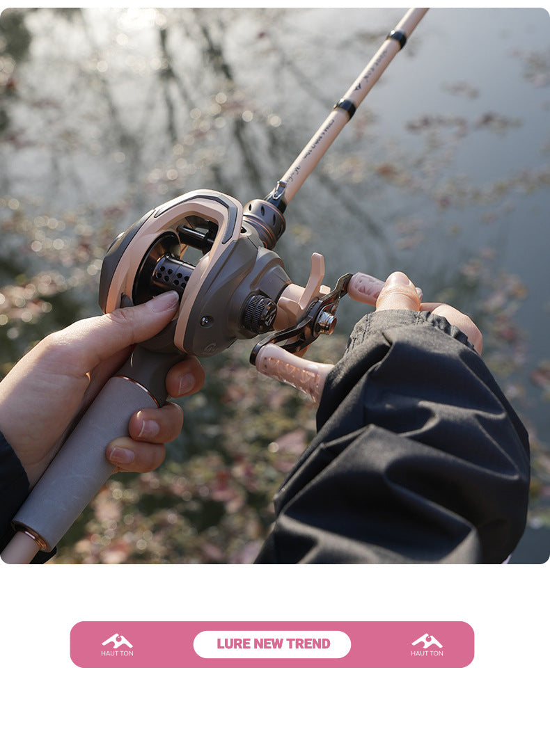 Macaron Pink Water Drop Reel Wholesale Long Casting Fishing Reel Temu with Drag Alarm Micro Fishing Reel 6.3:1