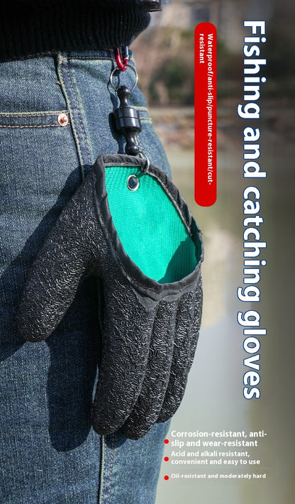Lure Anti-Slip Fishing Gloves Multi-Functional Fishing Latex Gloves Anti-Puncture Waterproof Sea Fishing Gloves