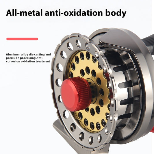 Full Metal Raft Fishing Reel One-Click Slow Descent Raft Reel Micro Lead Ice Fishing Reel Gap-Free Fishing Reel Wholesale Front Cast Reel