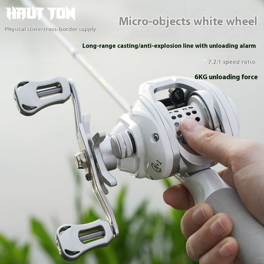 2025 New Model Small White Wheel Micro Lure Wheel Water Drop Wheel 7.2:1 Gear Ratio Fishing Wheel Hot-Selling Fishing Wheel ET
